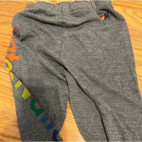 Aviator Nation Gray Sweatpants with Rainbow Accents size 14-16 - Picture 3 of 4